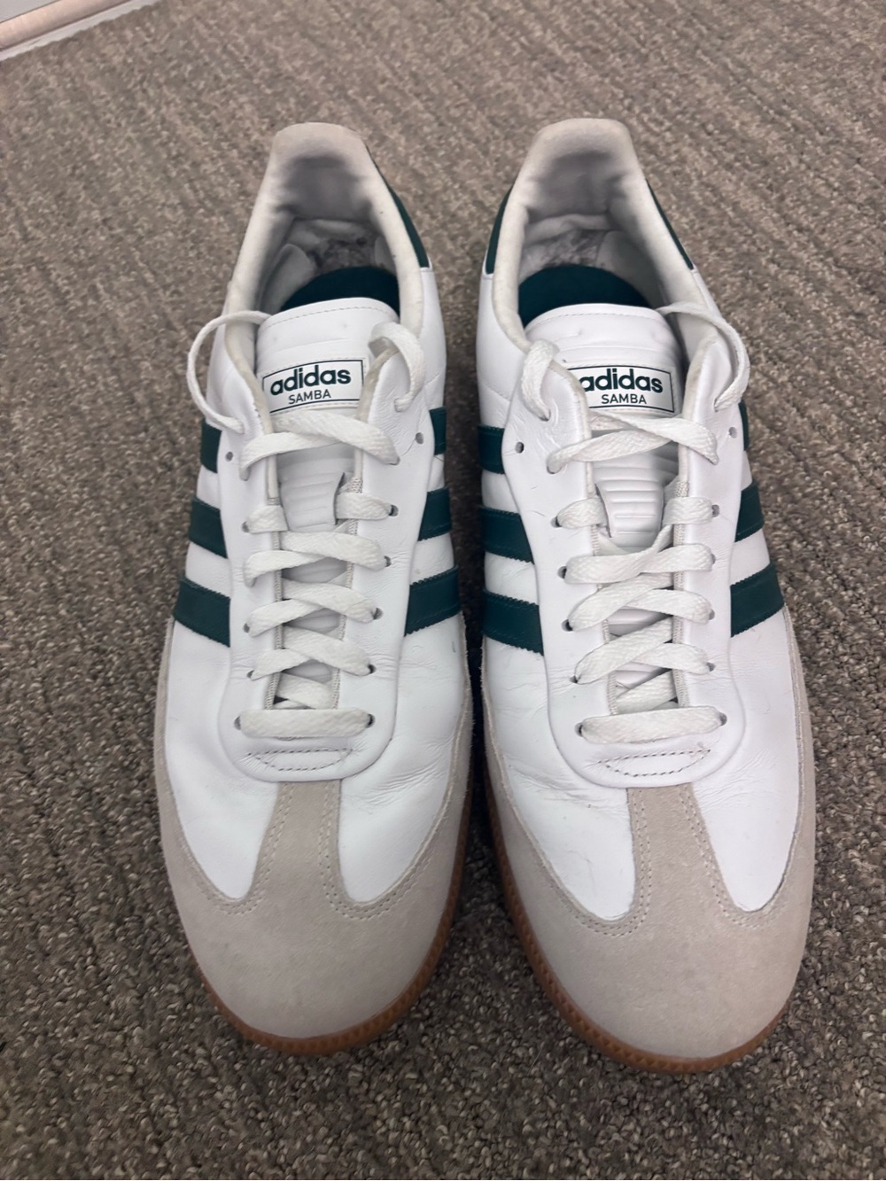 adidas Samba Men’s White Green Leather Trainers